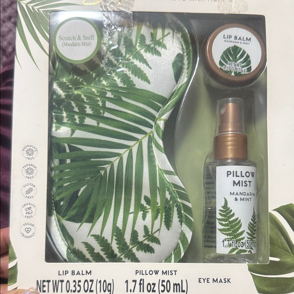 Mandarin Mint Pillow Mist and Lip Balm Set